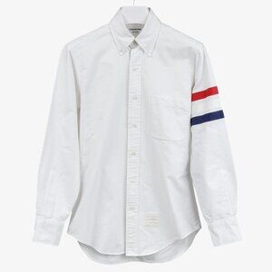 Thom Browne 3 Bar Button Up Oxford Shirt